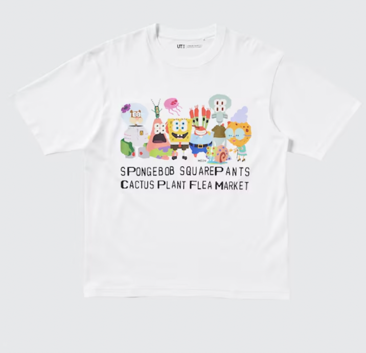 SpongeBob SquarePants Cactus Plant Flea Market UT Graphic T-Shirt (Cast)