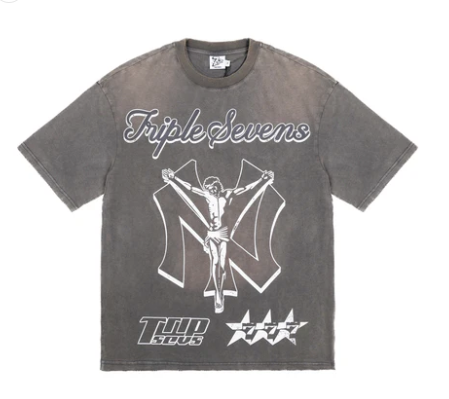 TRIPLE SEVENS NY SAVIOR TEE [GREY]