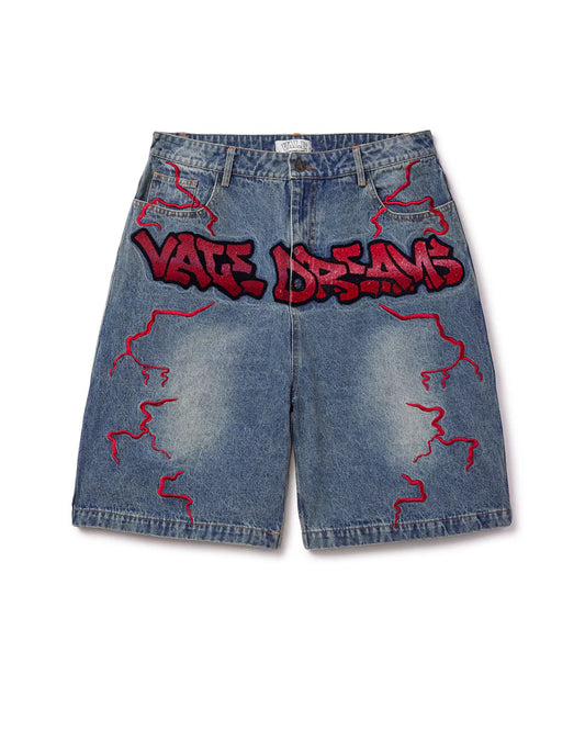 VALE FOREVER BLUE GRAFFITI JORTS