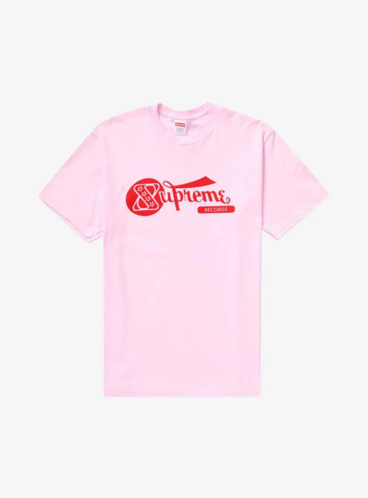 Supreme Records Tee Light Pink