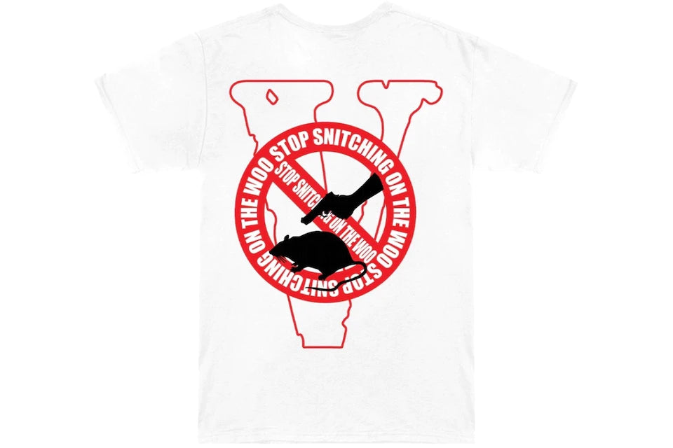 Pop Smoke x Vlone Stop Snitching T-shirt